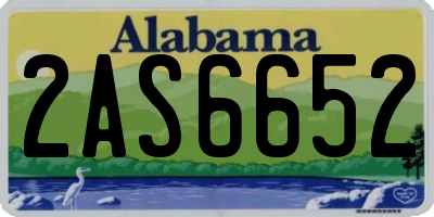 AL license plate 2AS6652