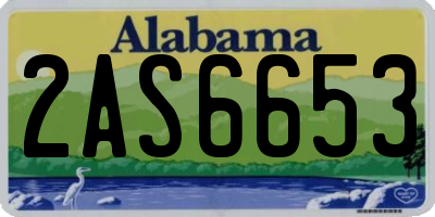 AL license plate 2AS6653