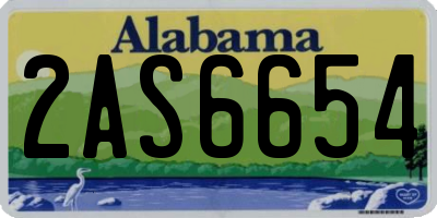 AL license plate 2AS6654