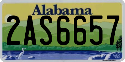 AL license plate 2AS6657