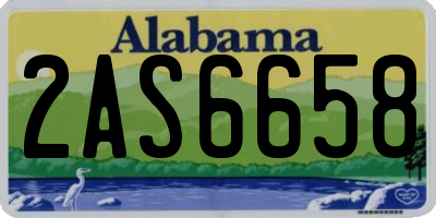 AL license plate 2AS6658