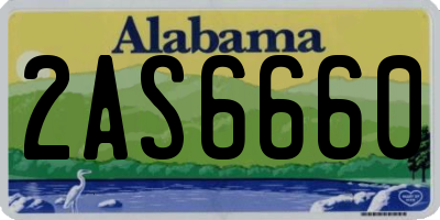 AL license plate 2AS6660