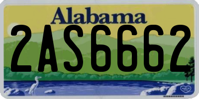 AL license plate 2AS6662