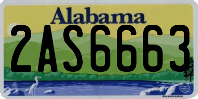 AL license plate 2AS6663