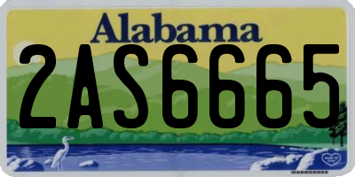 AL license plate 2AS6665