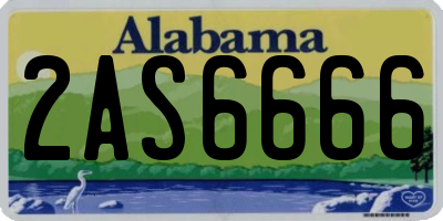 AL license plate 2AS6666