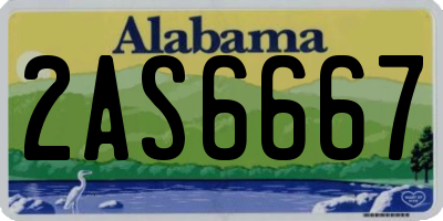 AL license plate 2AS6667