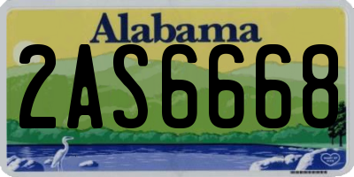 AL license plate 2AS6668