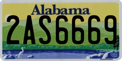 AL license plate 2AS6669