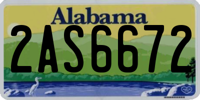 AL license plate 2AS6672