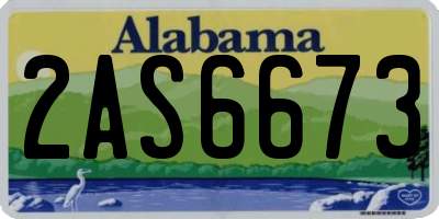 AL license plate 2AS6673