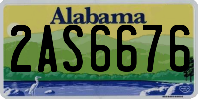 AL license plate 2AS6676