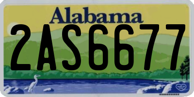 AL license plate 2AS6677