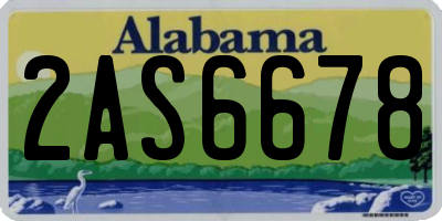 AL license plate 2AS6678