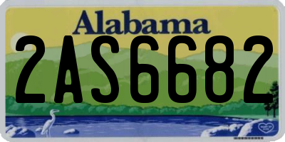 AL license plate 2AS6682