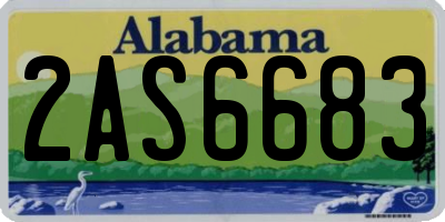 AL license plate 2AS6683