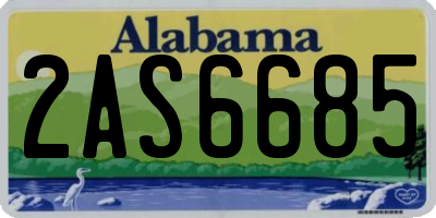 AL license plate 2AS6685