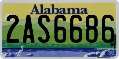 AL license plate 2AS6686