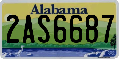 AL license plate 2AS6687