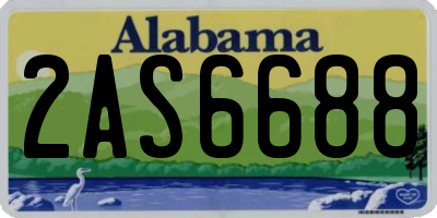 AL license plate 2AS6688