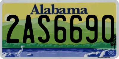 AL license plate 2AS6690