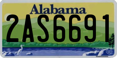 AL license plate 2AS6691