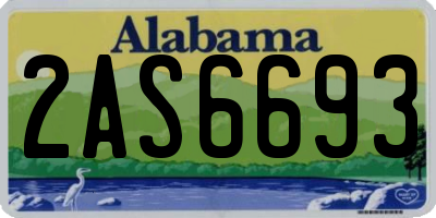 AL license plate 2AS6693