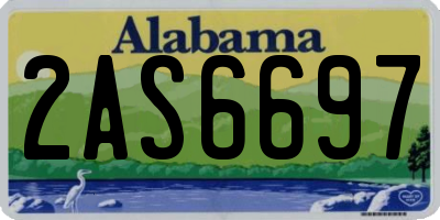AL license plate 2AS6697
