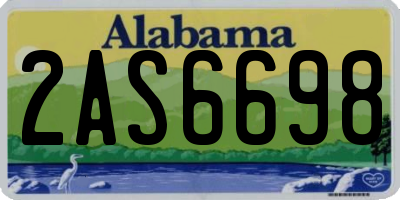 AL license plate 2AS6698