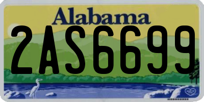 AL license plate 2AS6699