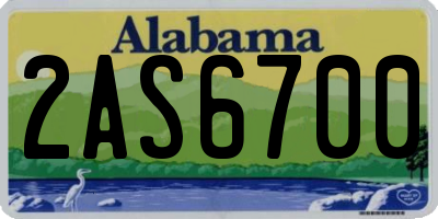 AL license plate 2AS6700