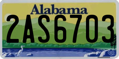 AL license plate 2AS6703