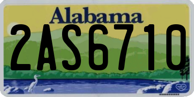 AL license plate 2AS6710