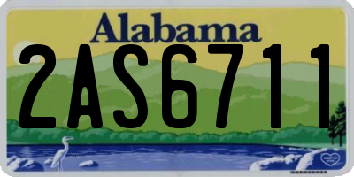 AL license plate 2AS6711