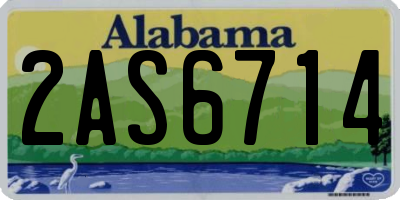 AL license plate 2AS6714