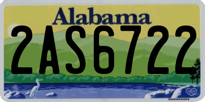 AL license plate 2AS6722