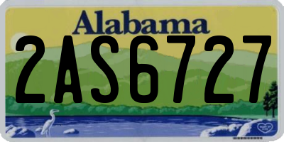 AL license plate 2AS6727