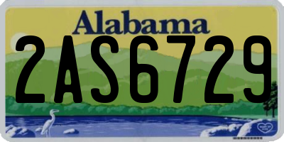 AL license plate 2AS6729