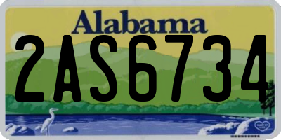 AL license plate 2AS6734