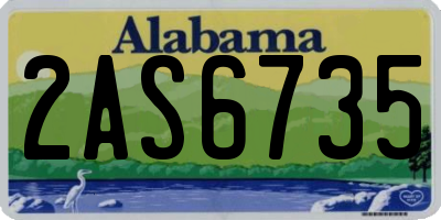 AL license plate 2AS6735