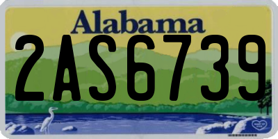 AL license plate 2AS6739