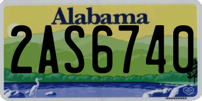 AL license plate 2AS6740