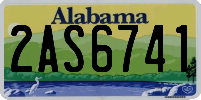 AL license plate 2AS6741