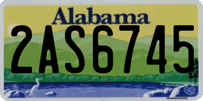 AL license plate 2AS6745