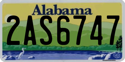 AL license plate 2AS6747