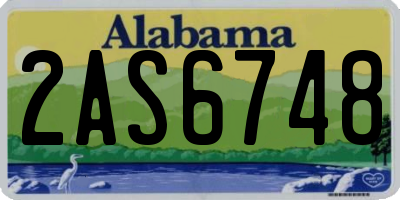AL license plate 2AS6748
