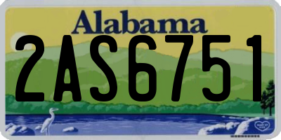 AL license plate 2AS6751