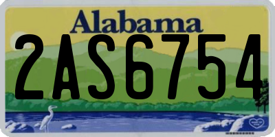 AL license plate 2AS6754