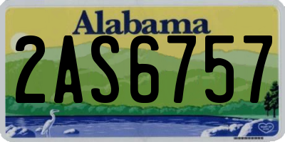AL license plate 2AS6757