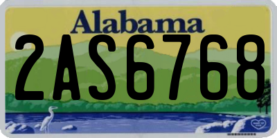 AL license plate 2AS6768
